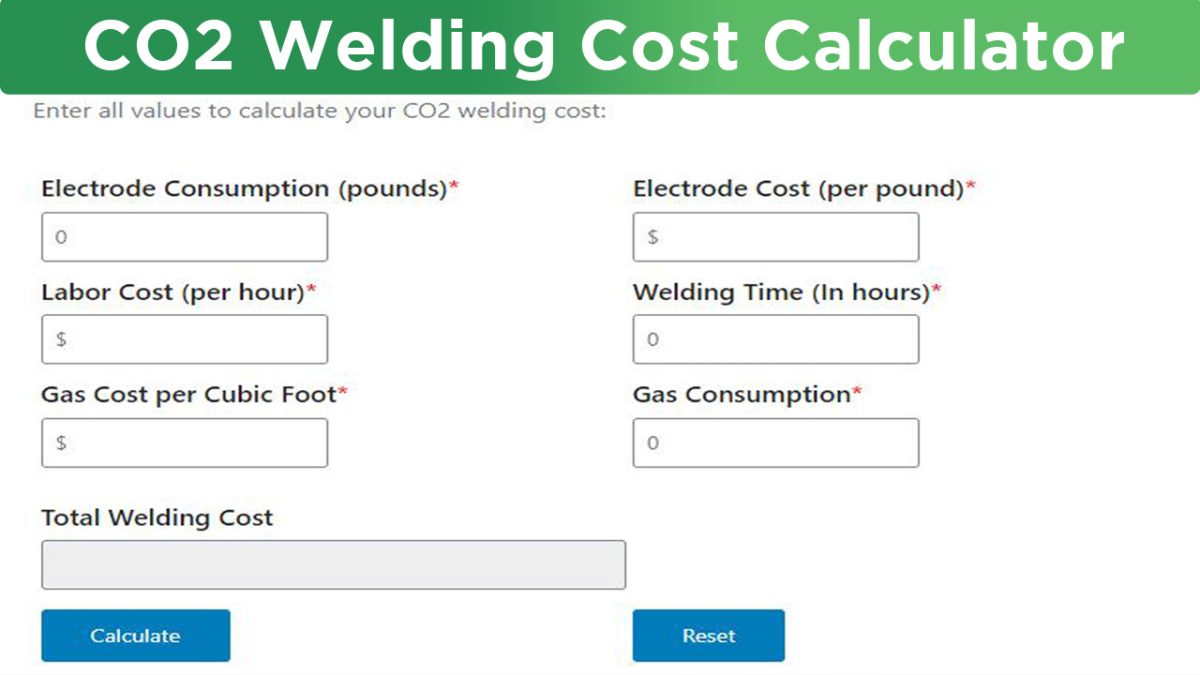 How to Calculate CO2 Welding Cost