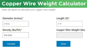 Copper Wire Weight Calculator 1